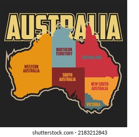
Vector design of a countrycontinent with the nickname kangaroo country