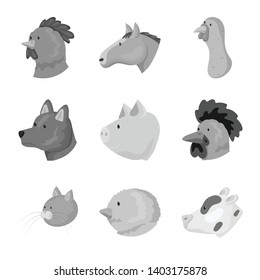 Vector design of countryside and homestead icon. Set of countryside and breeding stock vector illustration.