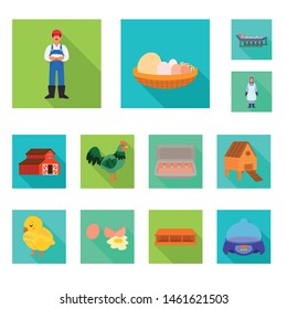 Vector design of countryside and plant logo. Set of countryside and farming stock vector illustration.