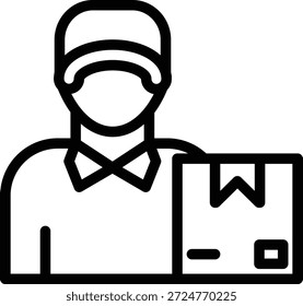 Diseño de Vector Courier Man Icon Style