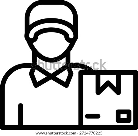 Vector Design Courier Man Icon Style