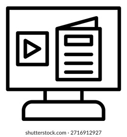 Icono de curso de diseño de Vector