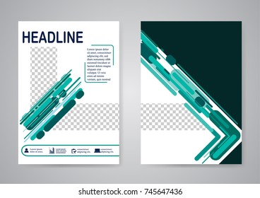 Vector design of cover annual report templates A4 scale size