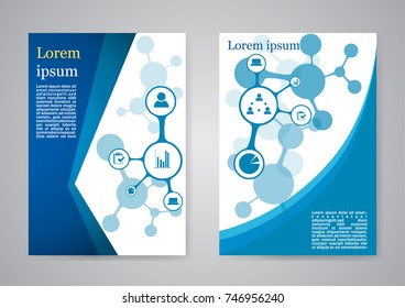 Vector design of cover annual report templates A4 scale size