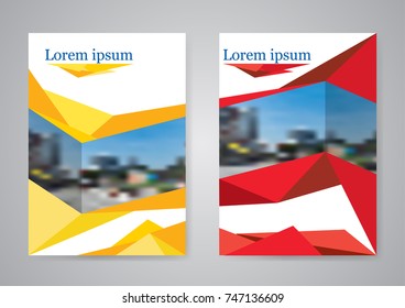 Vector design of cover annual report templates A4 scale size