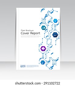 Vector design for Cover Report Annual Brochure Flyer Poster in A4 size