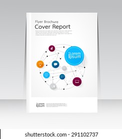 Vector design for Cover Report Annual Brochure Flyer Poster in A4 size