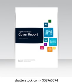 Vector design for Cover Report Annual Brochure Flyer Poster in A4 size