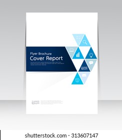 Vector Design For Cover Report Annual Flyer Poster In A4 Size