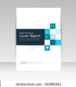 Vector Design For Cover Report Annual Flyer Poster In A4 Size
