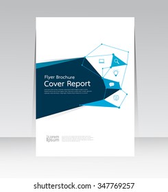 Vector design for Cover Report Annual Flyer Poster in A4 size
