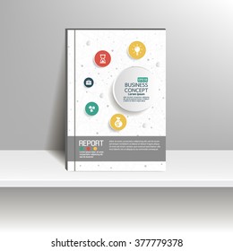 Vector design for Cover Report Annual Flyer Poster