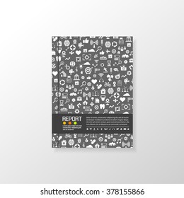 Vector design for Cover Report Annual Flyer Poster