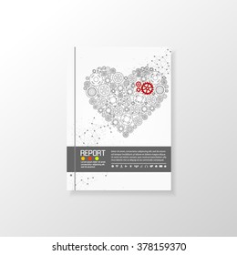 Vector design for Cover Report Annual Flyer Poster