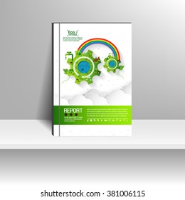 Vector design for Cover Report Annual Flyer Poster