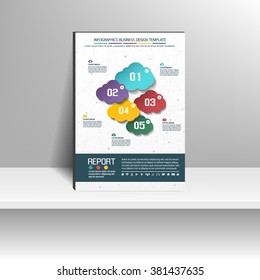 Vector design for Cover Report Annual Flyer Poster