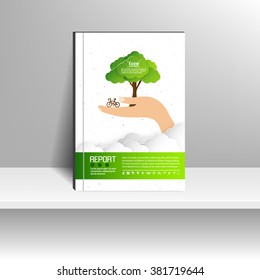 Vector design for Cover Report Annual Flyer Poster