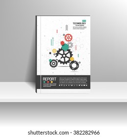 Vector design for Cover Report Annual Flyer Poster