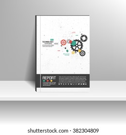 Vector design for Cover Report Annual Flyer Poster