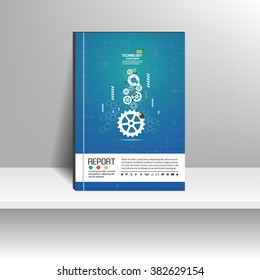 Vector design for Cover Report Annual Flyer Poster