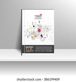 Vector design for Cover Report Annual Flyer Poster