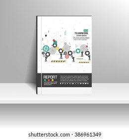 Vector design for Cover Report Annual Flyer Poster