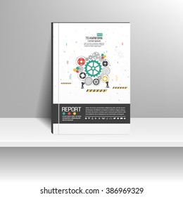 Vector design for Cover Report Annual Flyer Poster