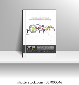 Vector design for Cover Report Annual Flyer Poster