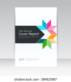 Vector design for Cover Report Annual Flyer Poster in A4 size