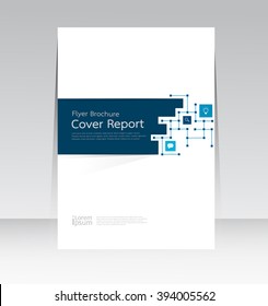 Vector design for Cover Report Annual Flyer Poster in A4 size
