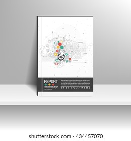 Vector design for Cover Report Annual Flyer Poster