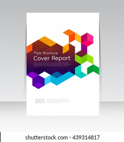 Vector design for Cover Report Annual Flyer Poster in A4 size