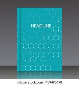 Vector design for Cover Report Annual Flyer Poster in A4 size DNA