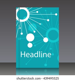 Vector design for Cover Report Annual Flyer Poster in A4 size DNA