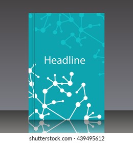 Vector design for Cover Report Annual Flyer Poster in A4 size DNA