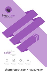 Vector design for Cover Report Annual Flyer Poster in A4 size