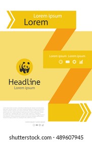 Vector design for Cover Report Annual Flyer Poster in A4 size