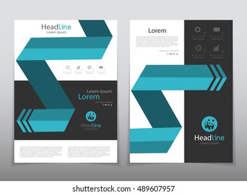 Vector design for Cover Report Annual Flyer Poster in A4 size