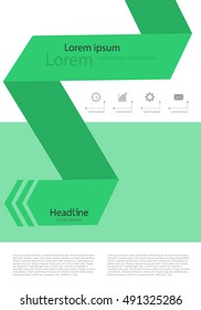 Vector design for Cover Report Annual Flyer Poster in A4 size