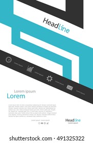 Vector design for Cover Report Annual Flyer Poster in A4 size