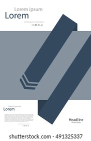 Vector design for Cover Report Annual Flyer Poster in A4 size