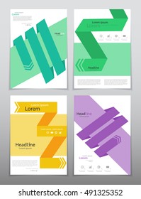 Vector design for Cover Report Annual Flyer Poster in A4 size