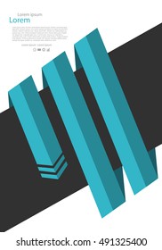 Vector design for Cover Report Annual Flyer Poster in A4 size