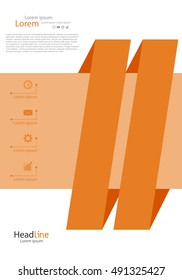 Vector design for Cover Report Annual Flyer Poster in A4 size