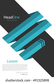Vector design for Cover Report Annual Flyer Poster in A4 size