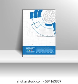 Vector design for Cover Report Annual Flyer Poster