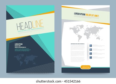 Vector design for Cover Report Brochure Flyer Poster leaflet Template in A4 size front and back.