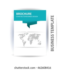 Vector design for Cover Report Brochure Flyer Poster in A4 size with world map