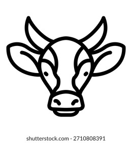 Estilo de icono de vaca de diseño de Vector