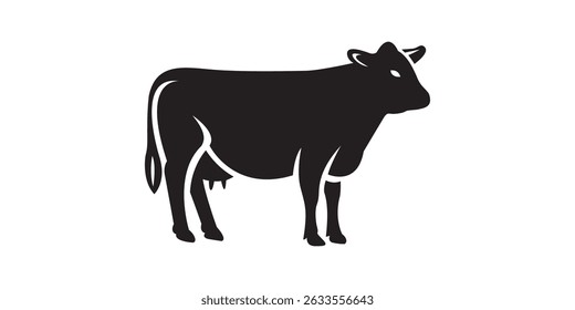 Vector design of a cow silhouette